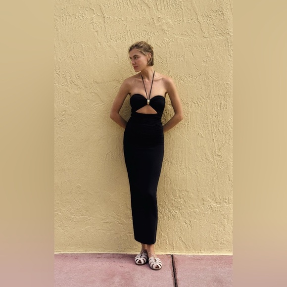 🔥🔥Zara  Black Cutout Dress - Picture 4 of 5